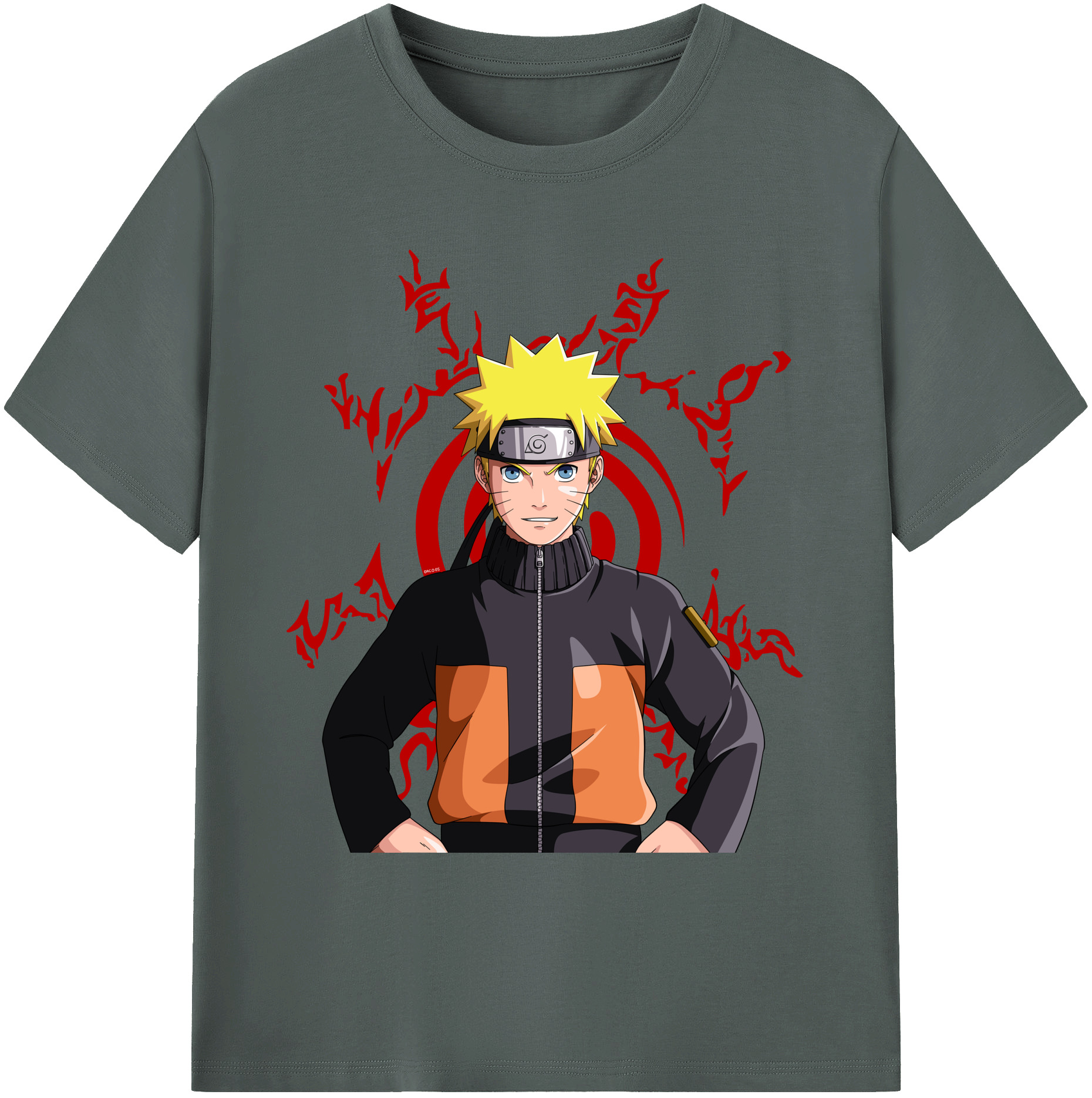 （画像用） NARUTO -ナルト- うずまき ナルト Uzumaki Naruto 綿100％ メンズ半袖Tシャツ｜肌触りやわらか＆通気性